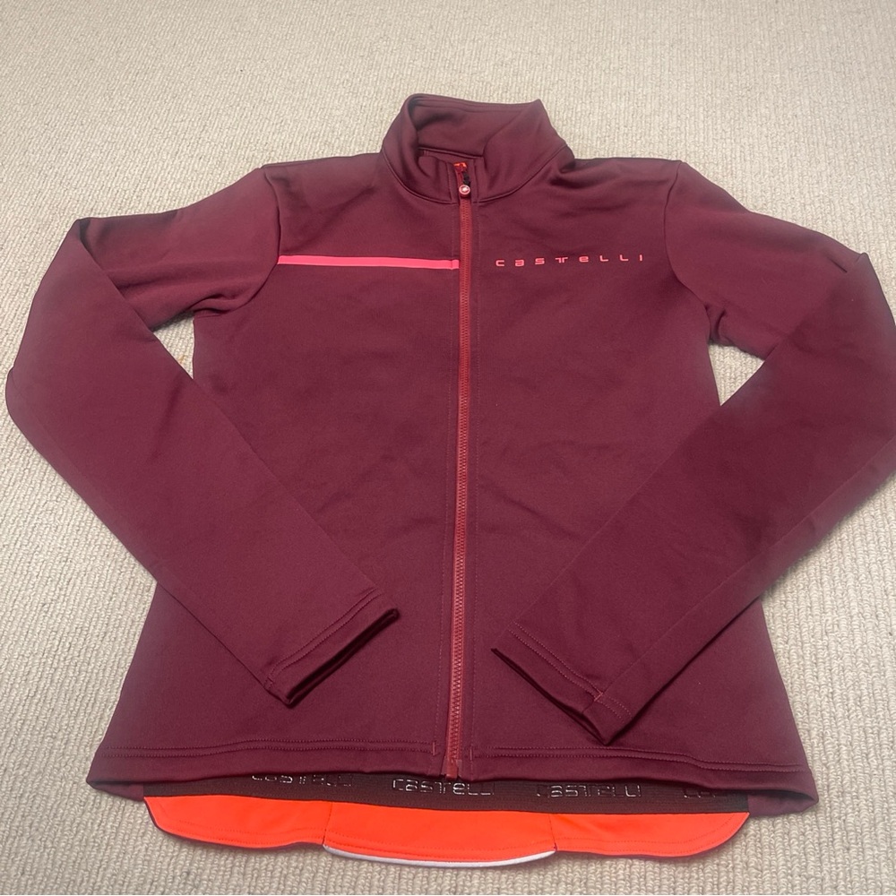 Castelli Women's Burgundy Full-Zip Cycling Jacket